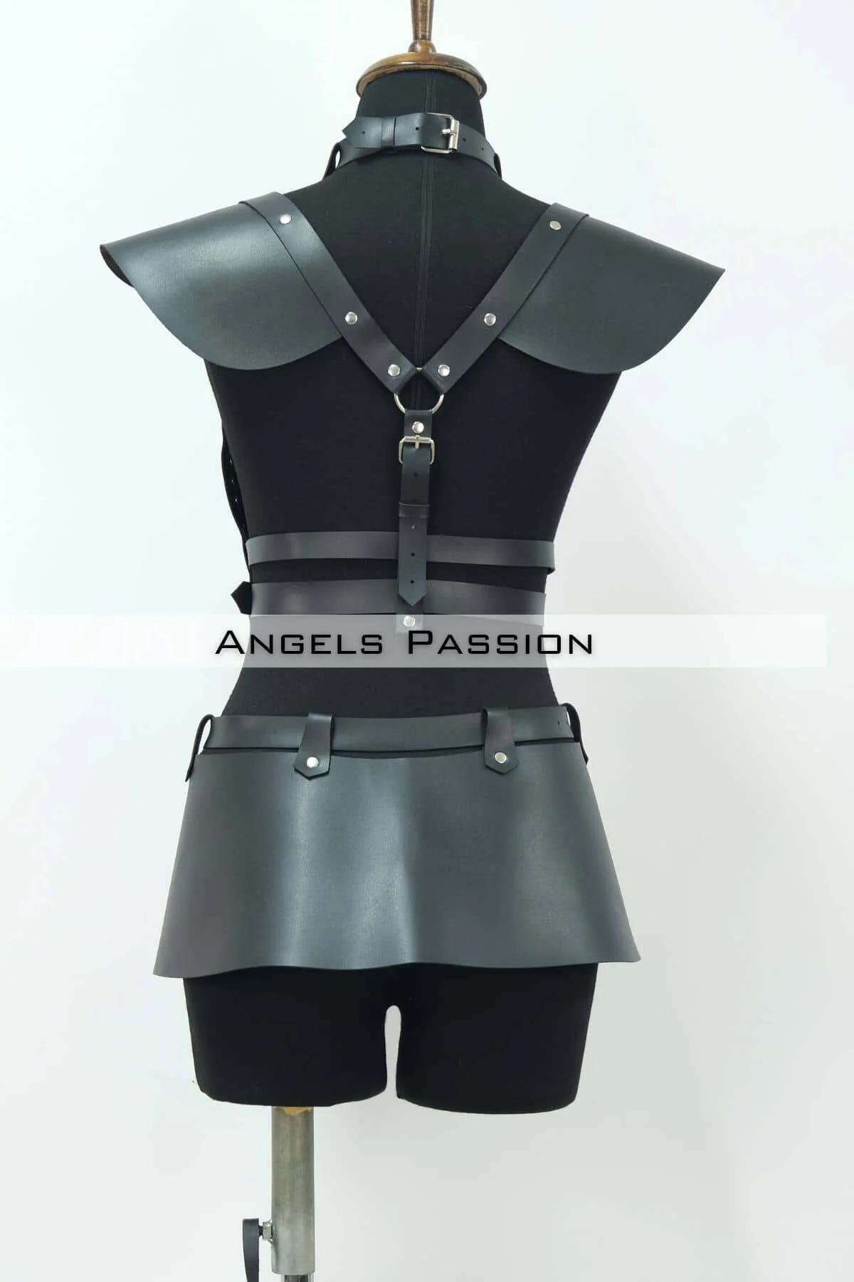 Deri Elbise Harness, Deri Etek ve Göğüs Elbise - APFT1371