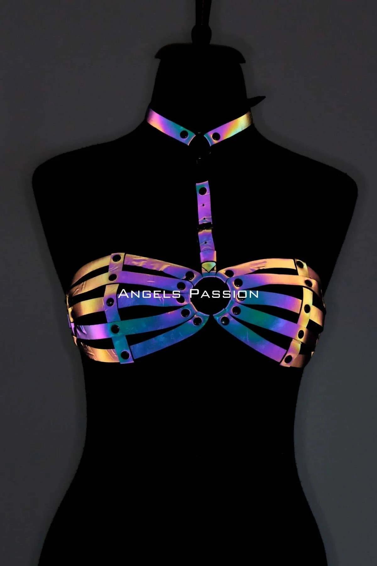 Reflektörlü Kadın İç Giyim, Reflektörlü Sütyen Harness - APFT224