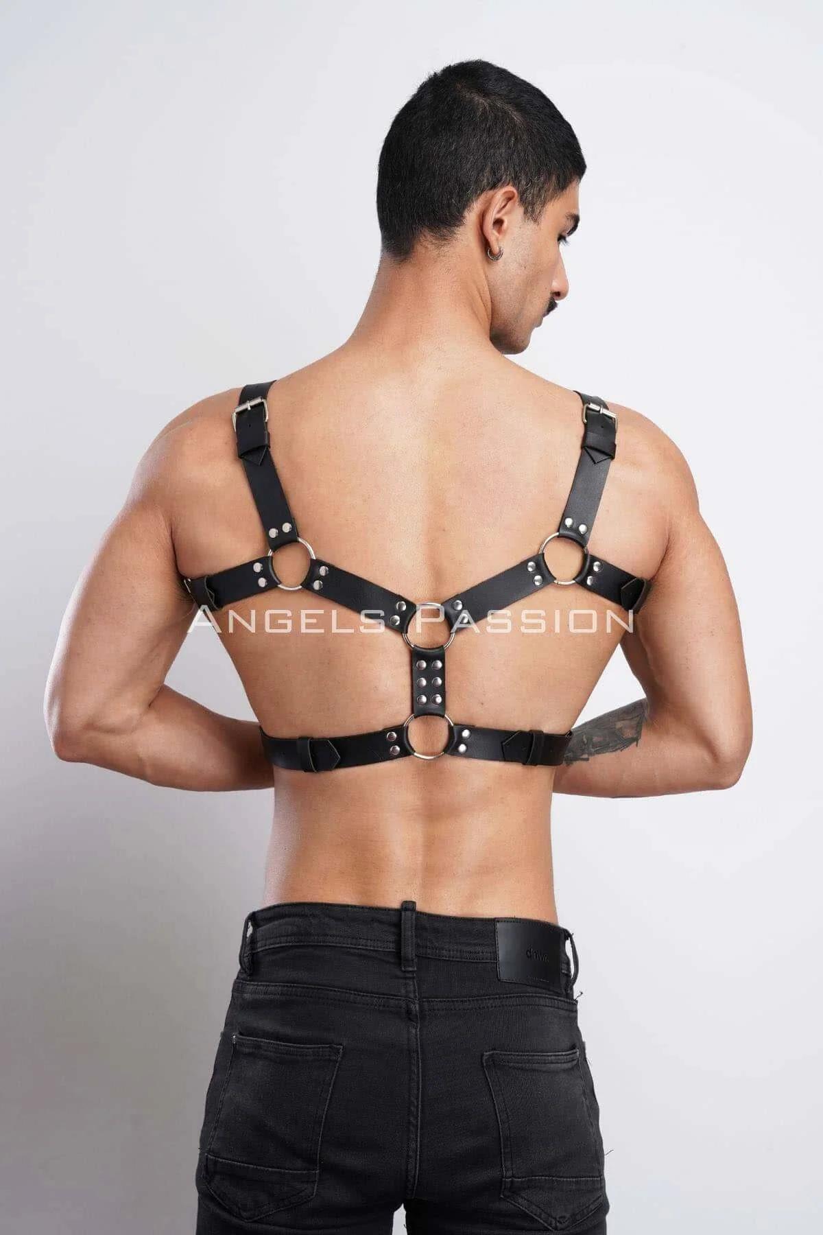 Erkek Deri Göğüs Harness, Erkek Parti Akseuar, Partywear - APFTM78