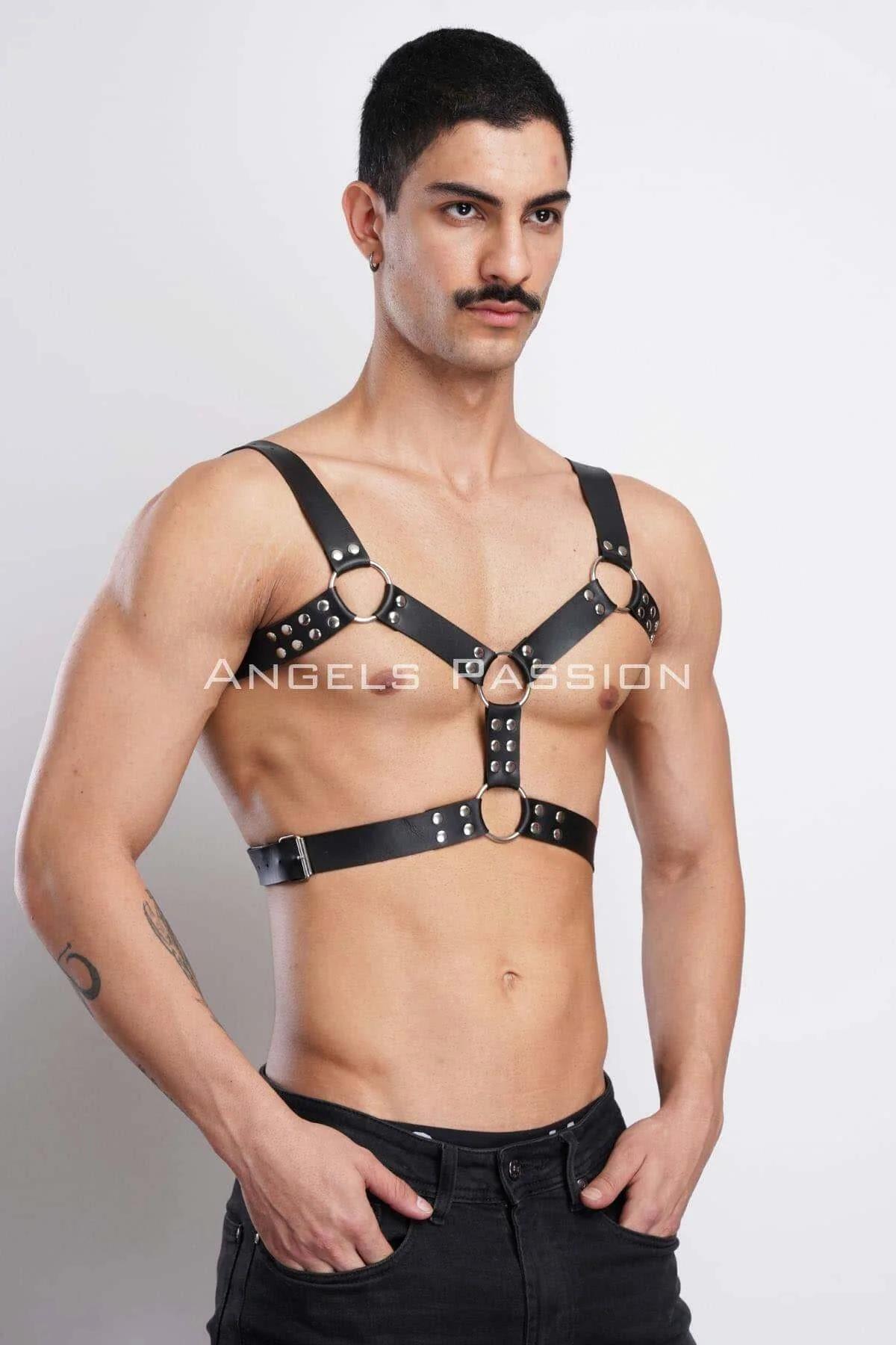 Erkek Deri Göğüs Harness, Erkek Parti Akseuar, Partywear - APFTM78